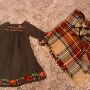 2pc Fall Cape + Dress, bundle Girls sz5